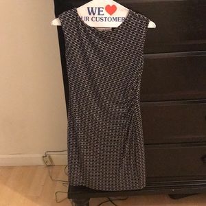 Ann Taylor loft blue & white patterned dress XSP